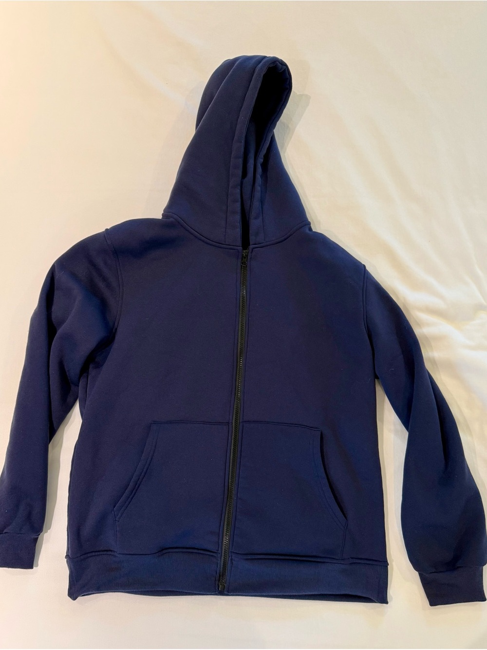 Men's Navy Full-Zip Hooded‎ Sweatshirt